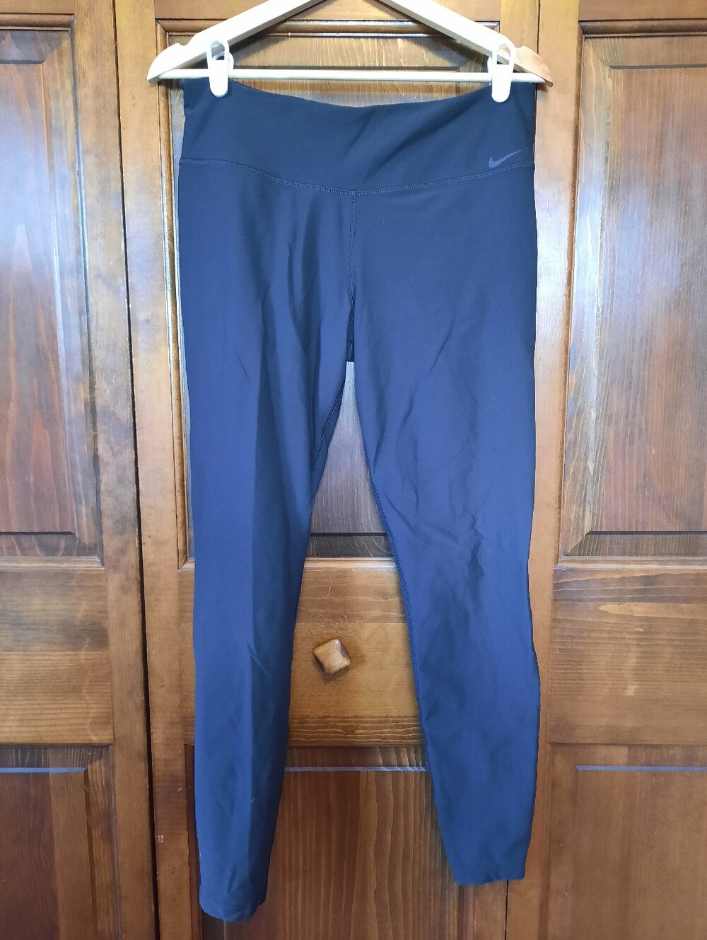 Nike Dri-Fit Black Mid-Rise Activewear Gym Workout Leggings Size Large